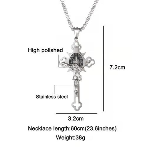 Cross Punk Necklace St. Benedict
