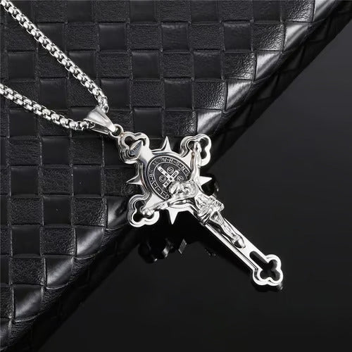Cross Punk Necklace St. Benedict