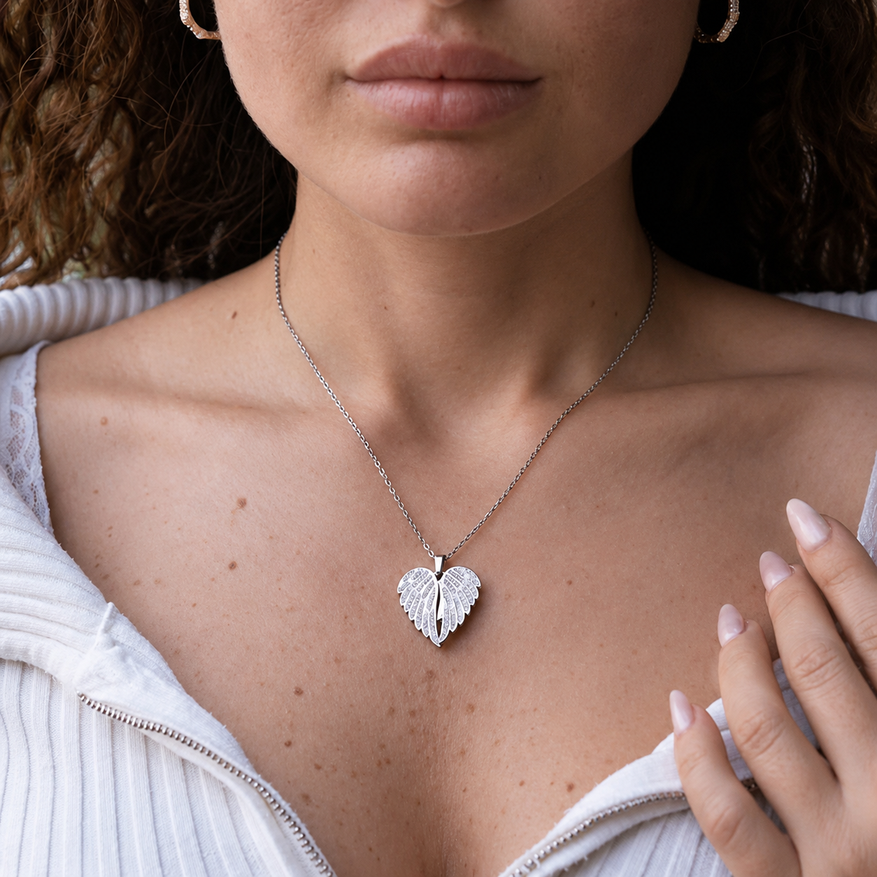 Personalized Angel Wings  Necklace