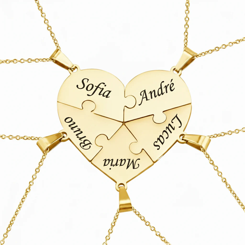 Rompecabezas de collares personalizados: grabe el nombre de su familia 