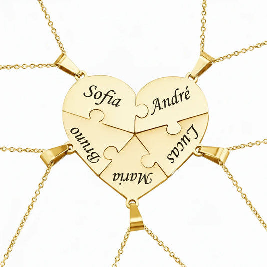 Personalized Puzzle Necklace - Engrave your family name