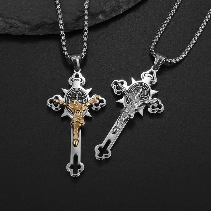 Cross Punk Necklace St. Benedict