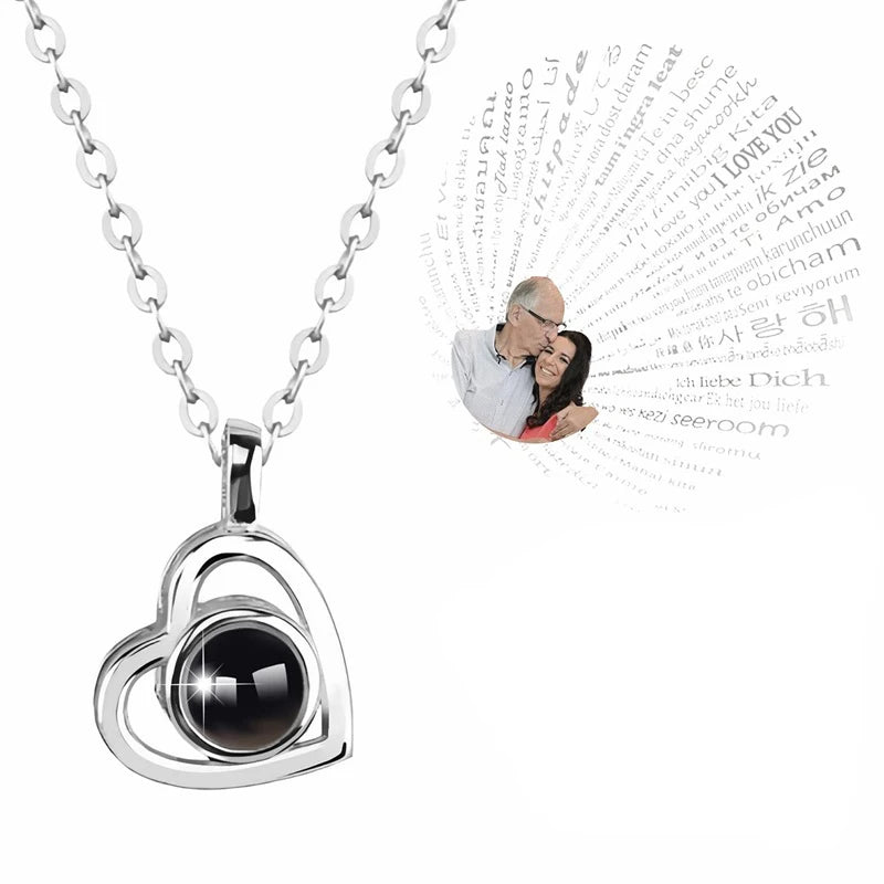 Women's Projection Necklace for Couple