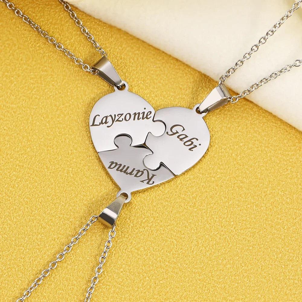 Rompecabezas de collares personalizados: grabe el nombre de su familia 