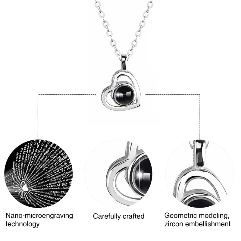 Women's Projection Necklace for Couple