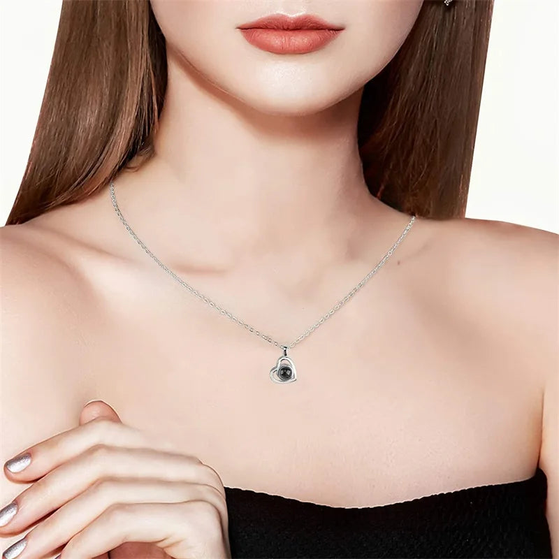 Women's Projection Necklace for Couple