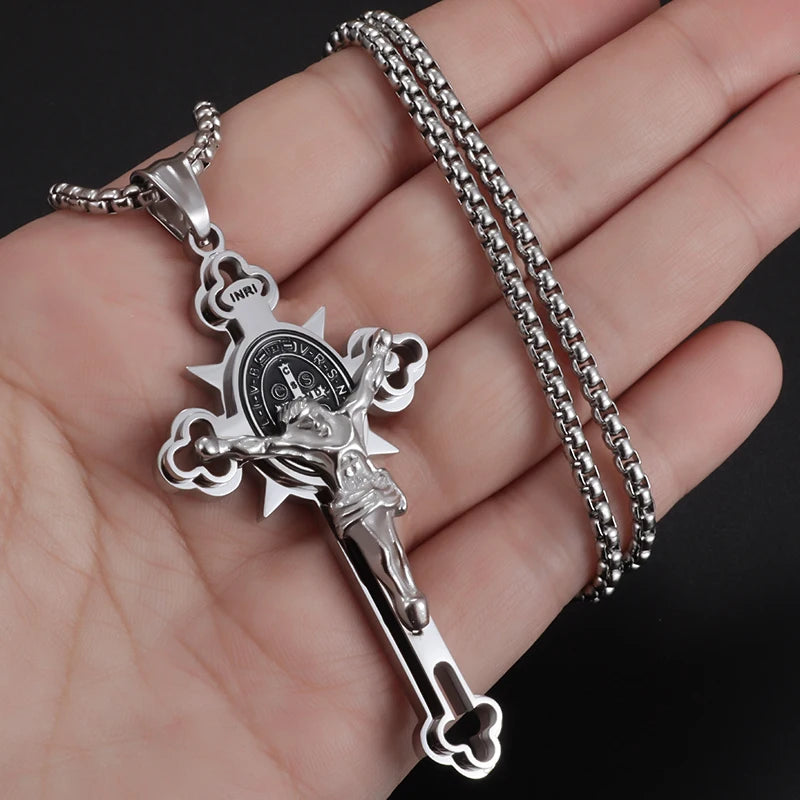 Cross Punk Necklace St. Benedict