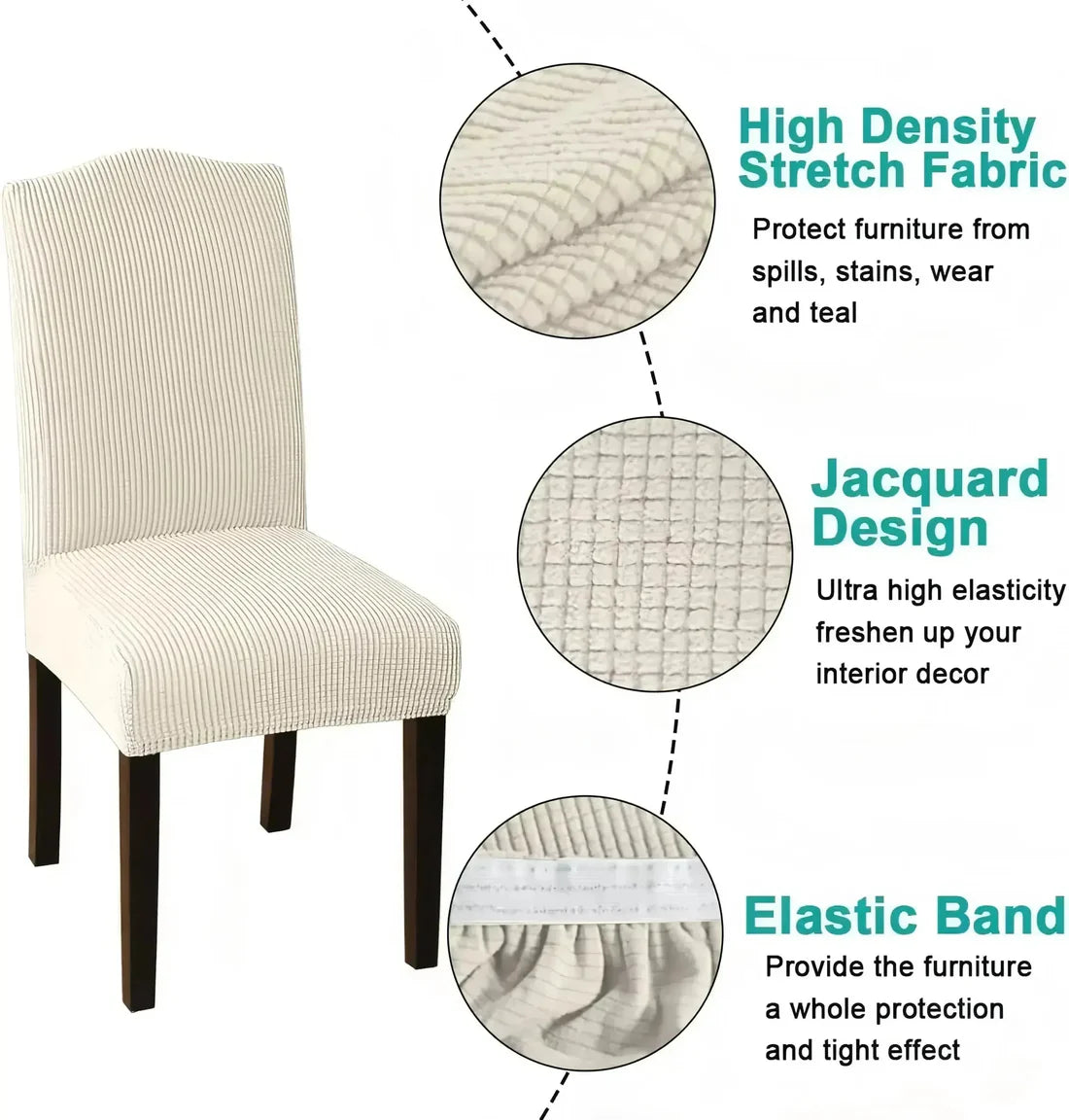 Anpoqe™ Modern Waterproof Stretch Dining Chair Covers