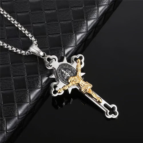 Cross Punk Necklace St. Benedict