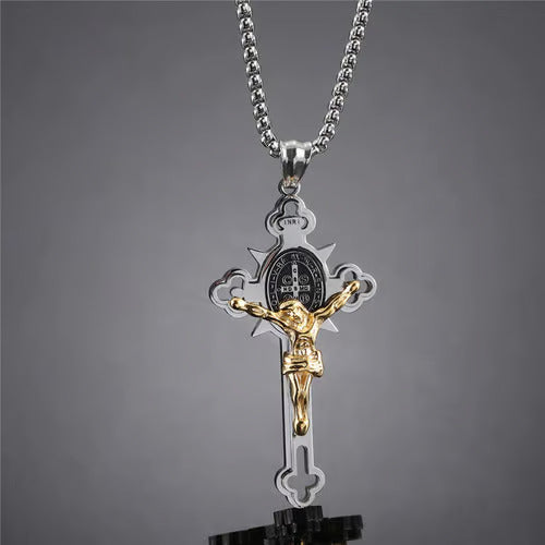 Cross Punk Necklace St. Benedict